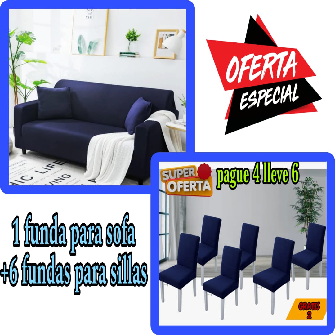 OFERTA EN FUNDA PARA SOFA + FUNDAS PARA SILLAS DEL COMEDOR ⭐⭐⭐⭐⭐5/5