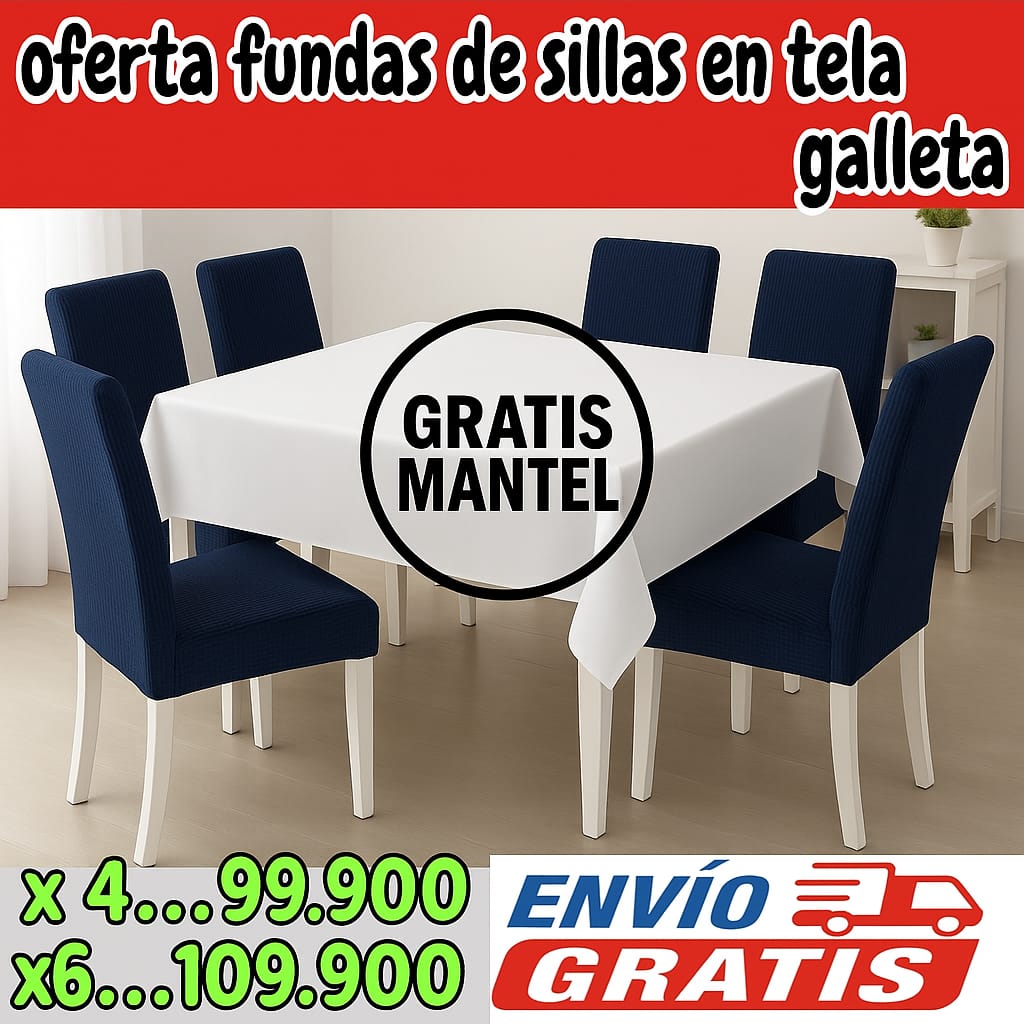 !Oferta fundas para sillas en Tela Galleta GRATIS MANTEL Y ENVIO ⭐⭐⭐⭐⭐5/5