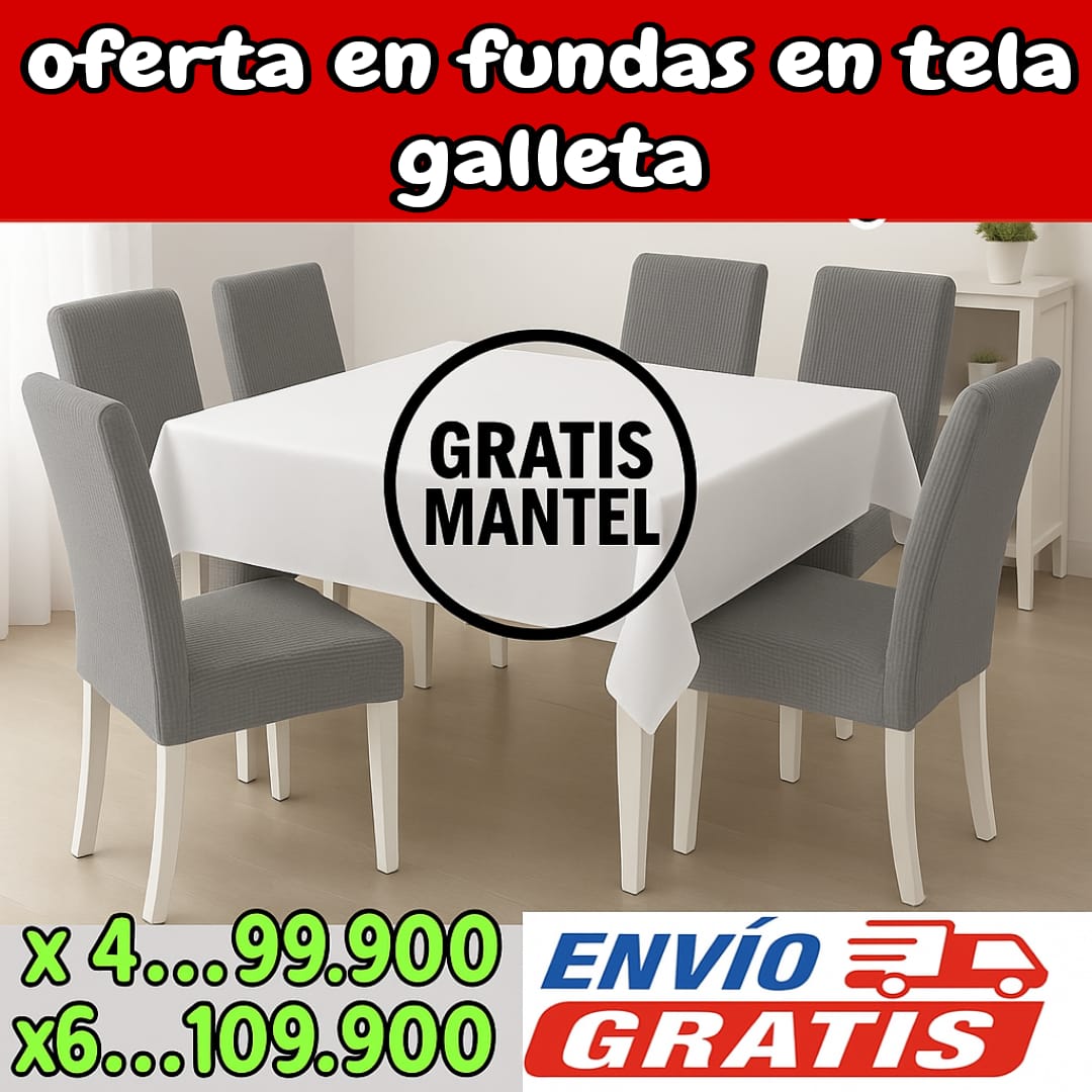 !Oferta fundas para sillas en Tela Galleta GRATIS MANTEL Y ENVIO ⭐⭐⭐⭐⭐5/5