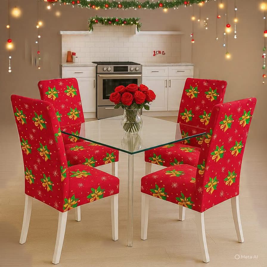 OFERTA EN FUNDAS PARA SILLAS EDICION NAVIDAD🎄🎄🦌🎅 GRATIS CENTRO DE MESA
