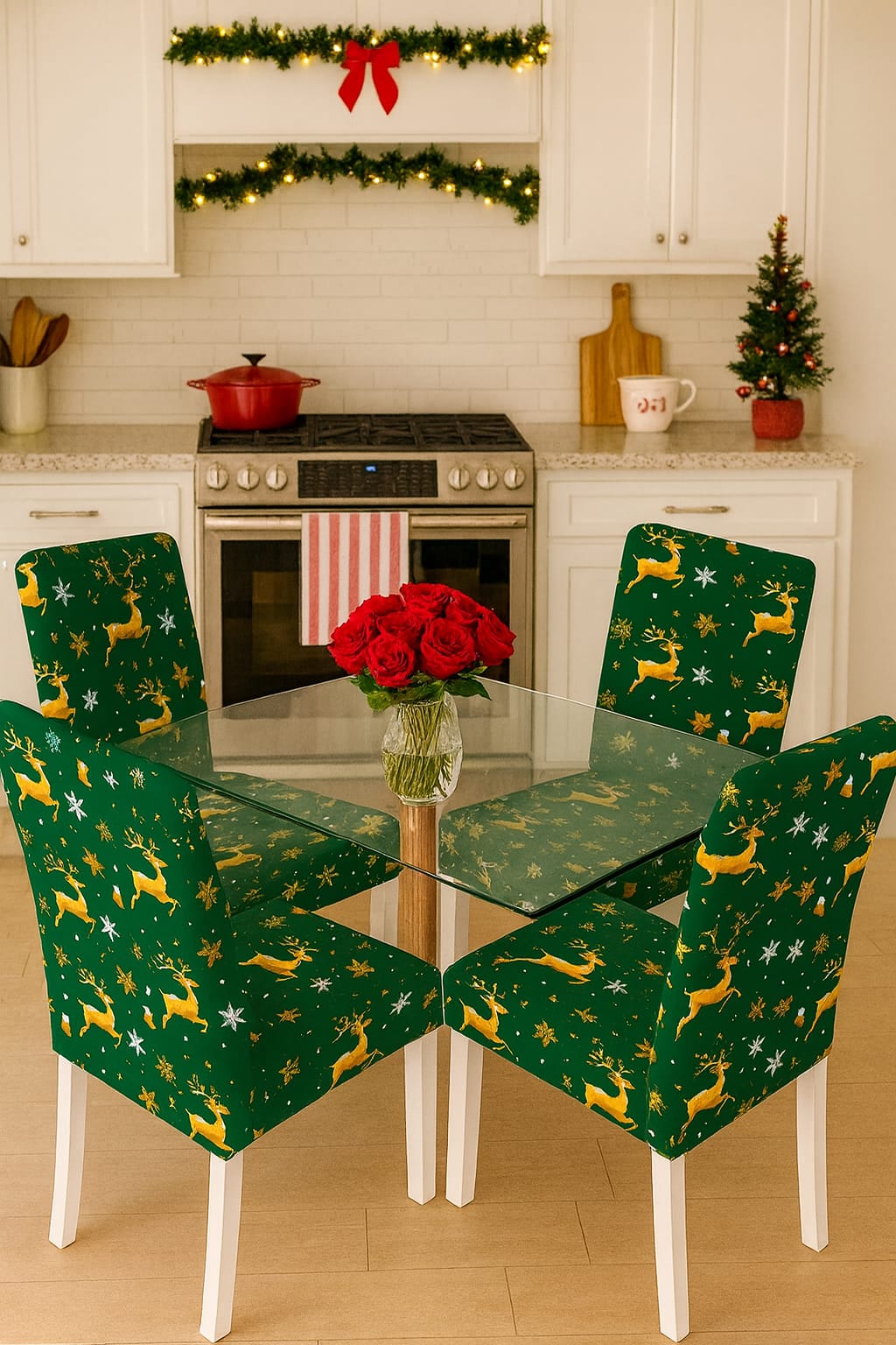 OFERTA EN FUNDAS PARA SILLAS EDICION NAVIDAD🎄🎄🦌🎅 GRATIS CENTRO DE MESA