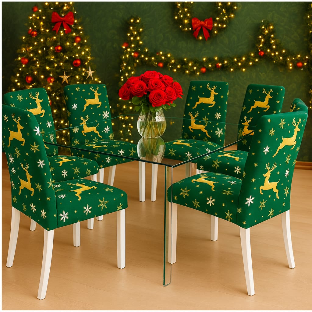 OFERTA EN FUNDAS PARA SILLAS EDICION NAVIDAD🎄🎄🦌🎅 GRATIS CENTRO DE MESA