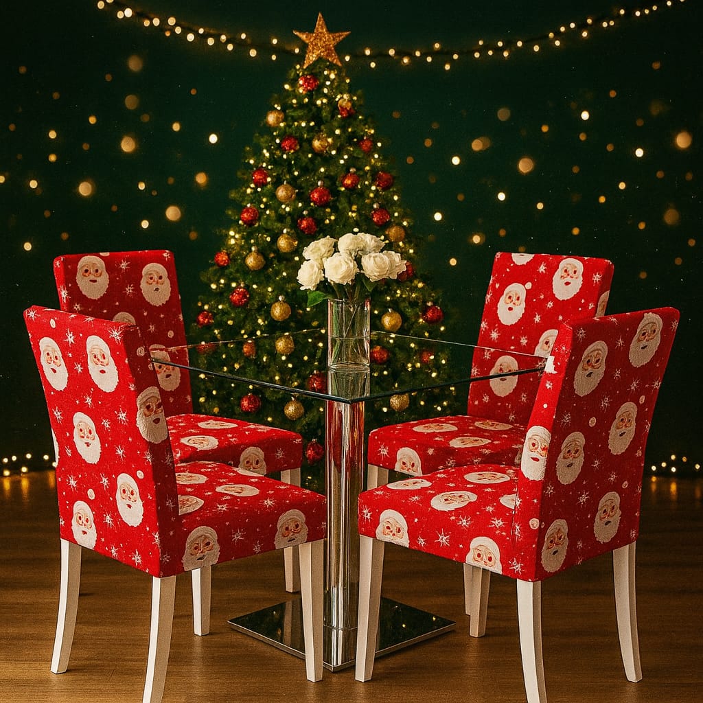 OFERTA EN FUNDAS PARA SILLAS EDICION NAVIDAD🎄🎄🦌🎅 GRATIS CENTRO DE MESA