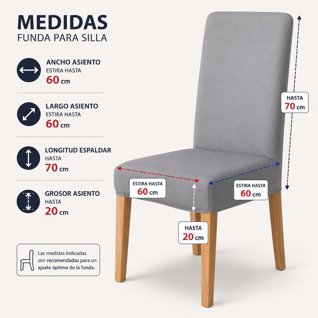 OFERTA EN FUNDAS AJUSTABLES PARA SILLAS DE COMEDOR GRIS-PLUMAS 5/5⭐️⭐️⭐️⭐️⭐️