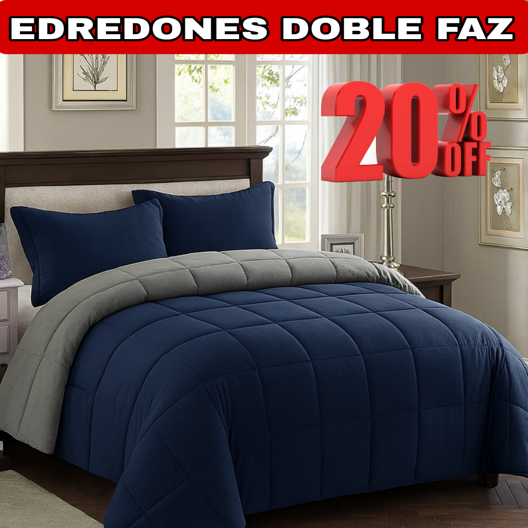 Edredones, cubrelechos PREMIUM Acolchados Doble Faz -10% Y -20% de descuento ⭐⭐⭐⭐⭐5/5