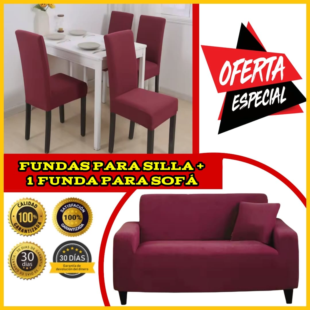 OFERTA EN FUNDA PARA SOFA + FUNDAS PARA SILLAS DEL COMEDOR ⭐⭐⭐⭐⭐5/5