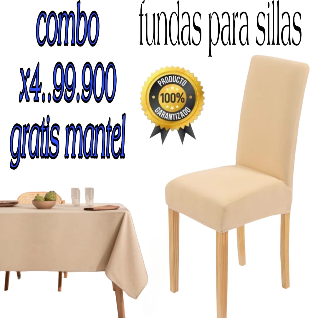 FUNDA AJUSTABLE PARA SILLAS DE COMEDOR 5/5⭐️⭐️⭐️⭐️⭐️