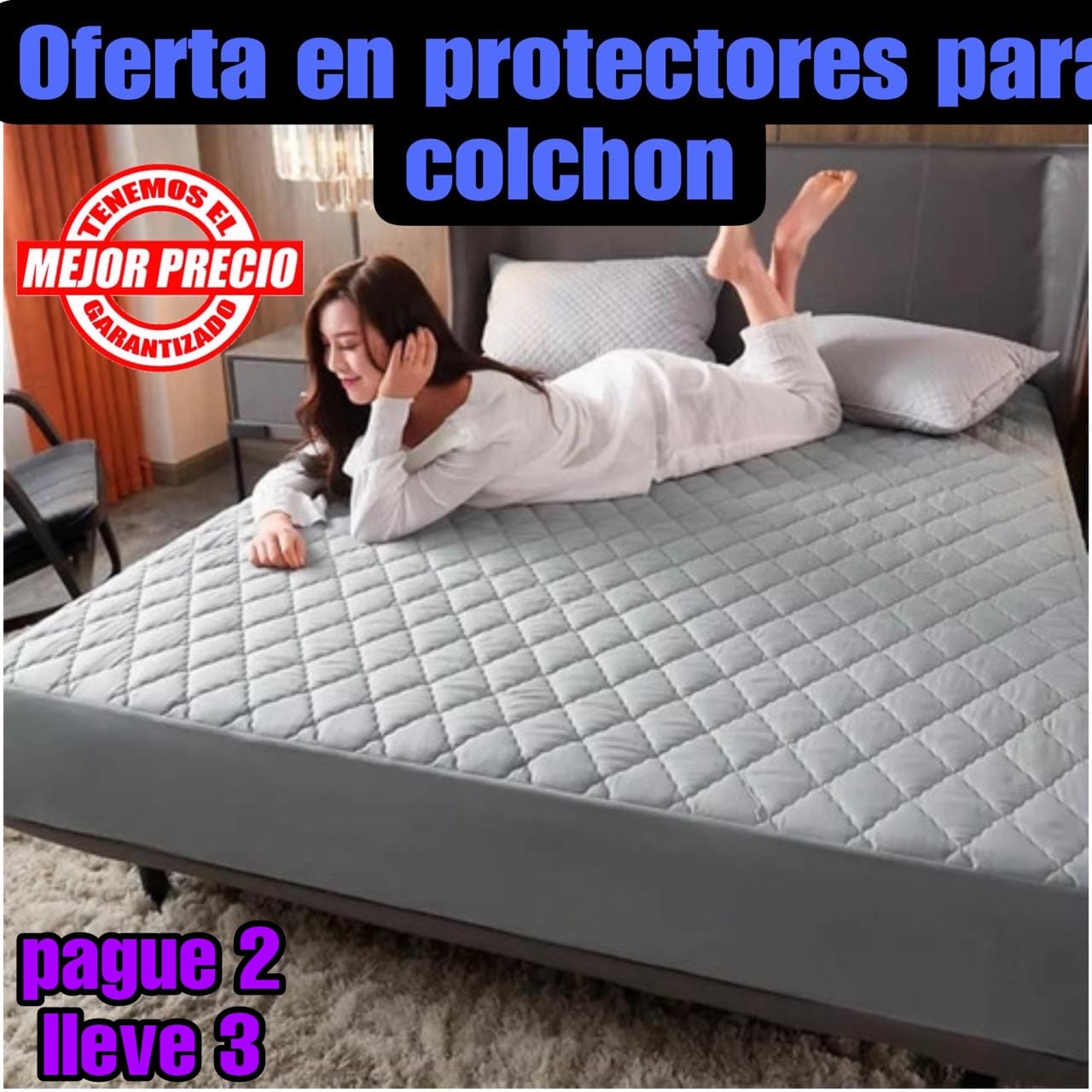 PROMOCION EN PROTECTOR PARA COLCHON ALTO 45CM⭐️⭐️⭐️⭐️⭐️5/5