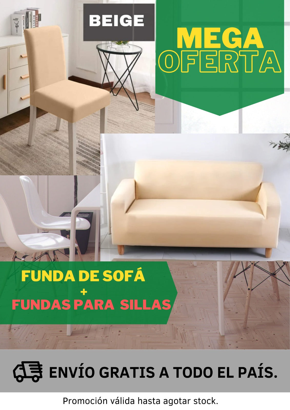 MEGA OFERTA FUNDAS PARA SOFA + FUNDAS PARA SILLAS ⭐⭐⭐⭐⭐5/5