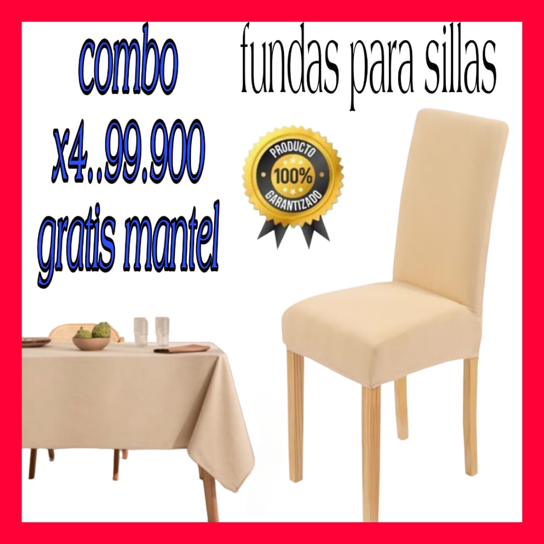 PROMOCION EN FUNDAS PARA SILLAS GRATIS MANTEL 5/5⭐️⭐️⭐️⭐️⭐️