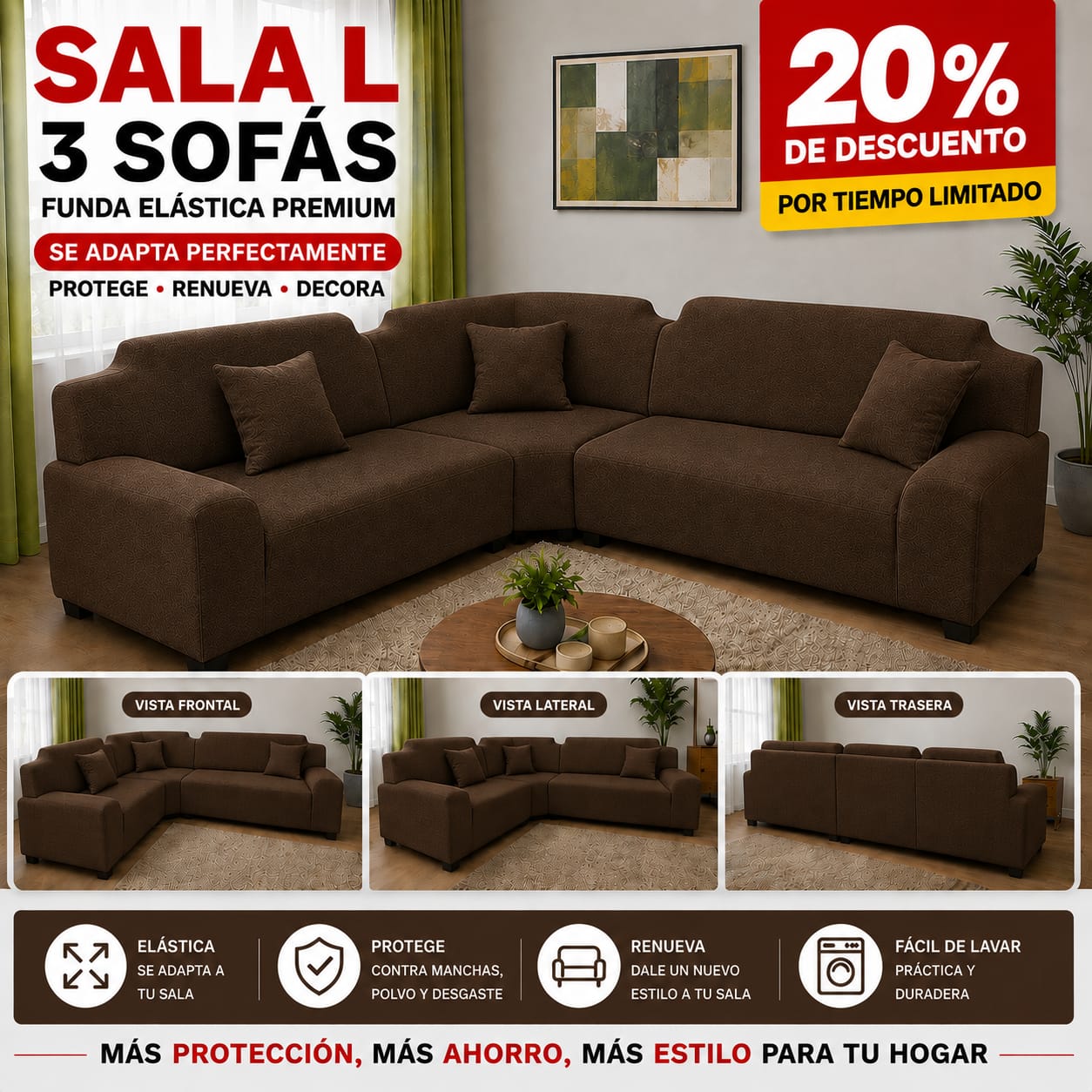 OFERTA EN FUNDAS AJUSTABLES  20% DE DESCUENTO