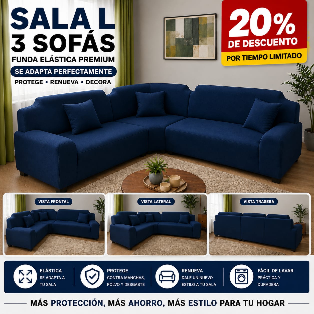 OFERTA EN FUNDAS AJUSTABLES  20% DE DESCUENTO