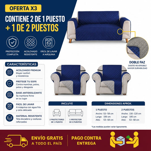 PROTECTORES PARA SOFAS OFERTA 2UNIDADES DE 1 PUESTO + 1 UNIDAD DE 2 PUESTOS⭐️⭐️⭐️⭐️⭐️5/5