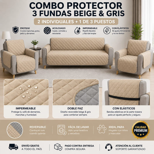 OFERTA X 3 PROTECTORES PARA SOFAS 2 DE 1 PUESTO +1 DE 3 PUESTOS ⭐️⭐️⭐️⭐️⭐️5/5