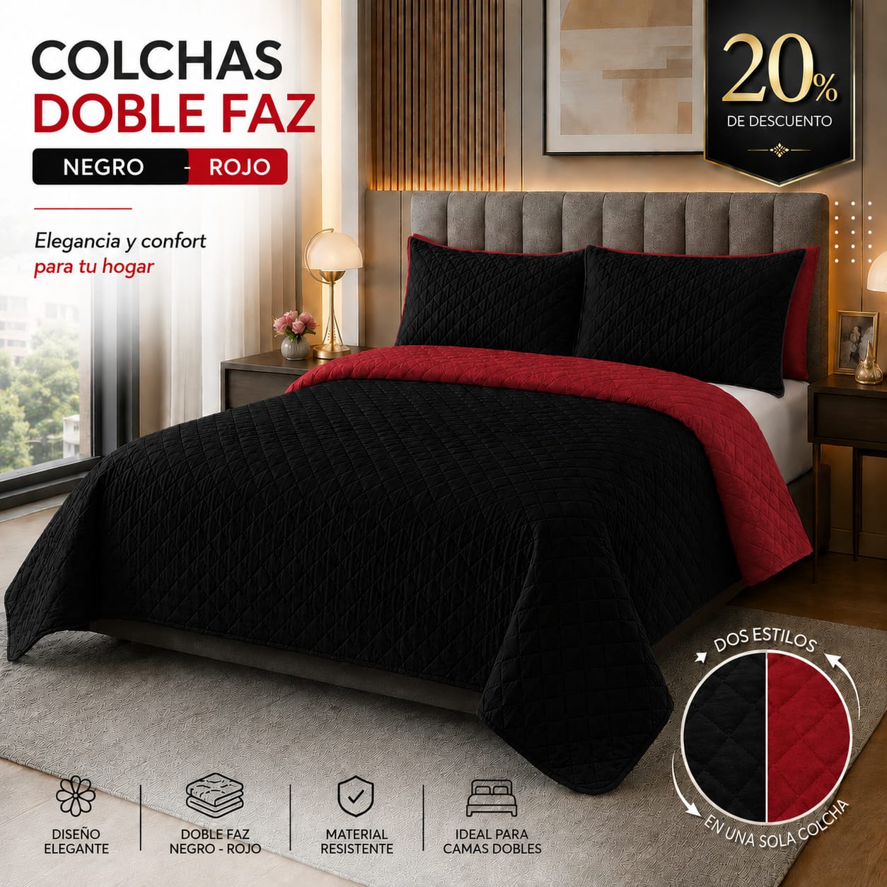 PROMOCION EN COLCHAS PREMIUM DOBLE FAZ 5/5⭐️⭐️⭐️⭐️⭐️