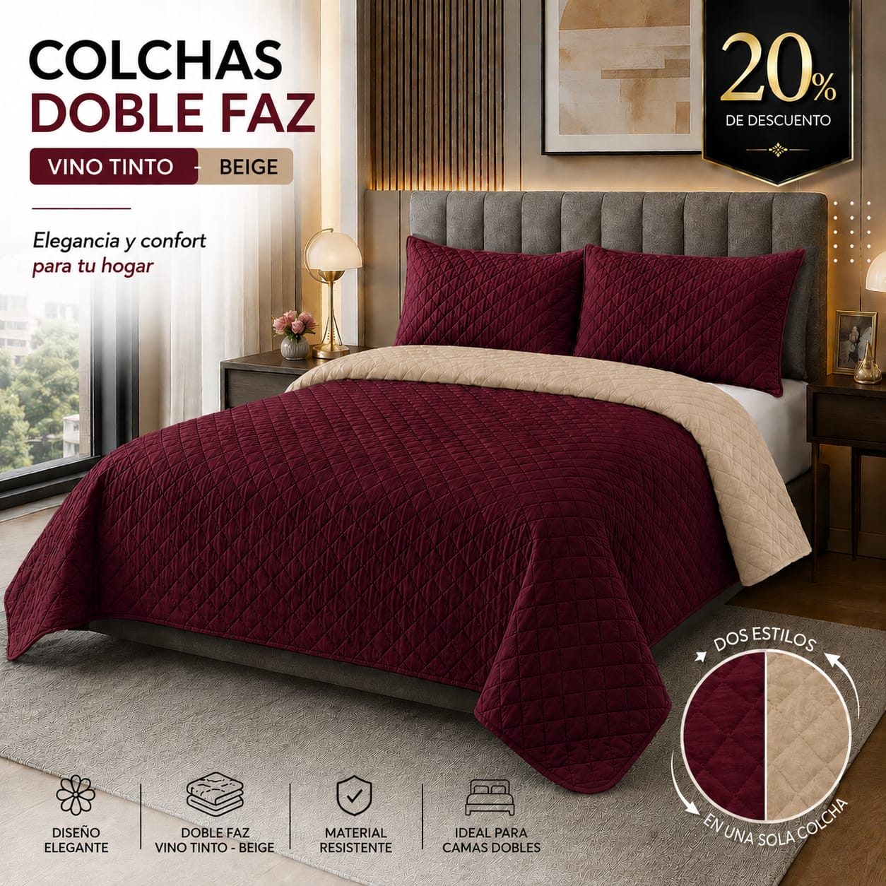 PROMOCION EN COLCHAS PREMIUM DOBLE FAZ 5/5⭐️⭐️⭐️⭐️⭐️