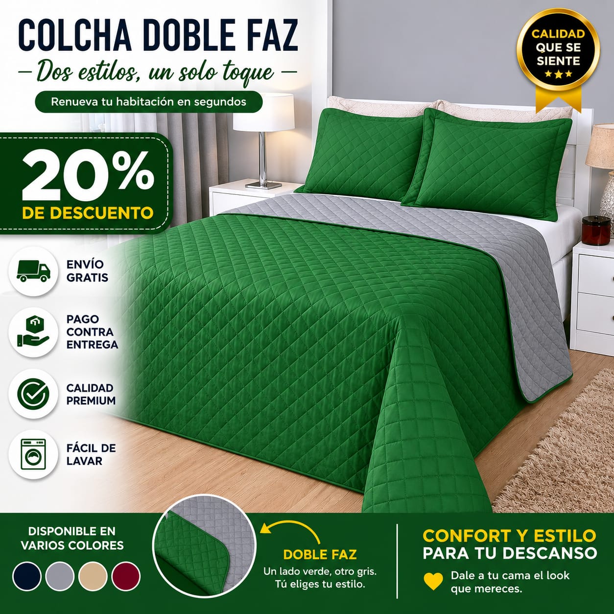 PROMOCION EN COLCHAS PREMIUM DOBLE FAZ 5/5⭐️⭐️⭐️⭐️⭐️