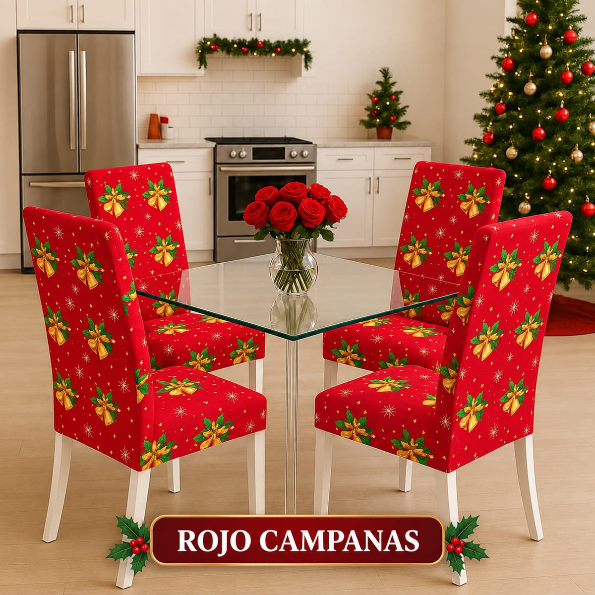 OFERTA EN FUNDAS PARA SILLAS EDICION NAVIDAD🎄🎄🦌🎅