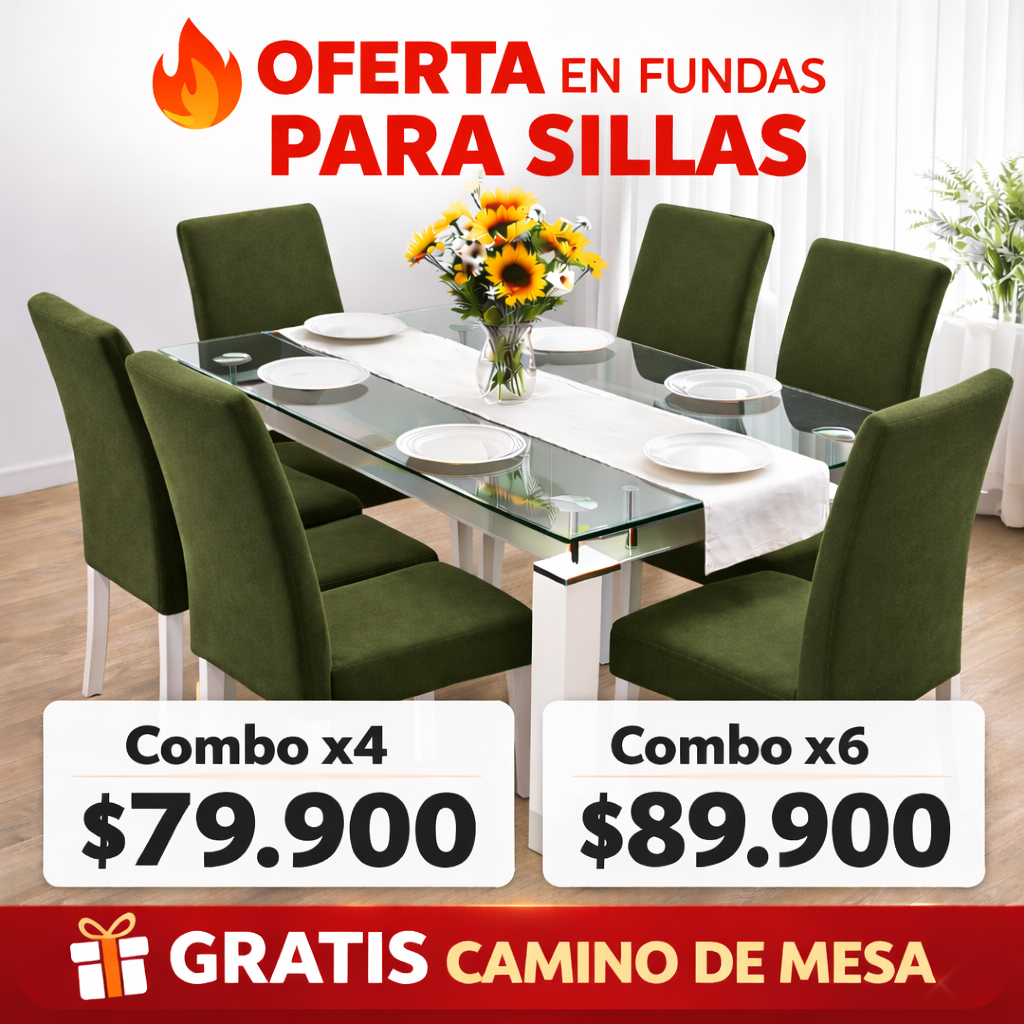 OFERTA EN FUNDAS ELASTICAS GRATIS CENTRO DE MESA ⭐⭐⭐⭐⭐5/5