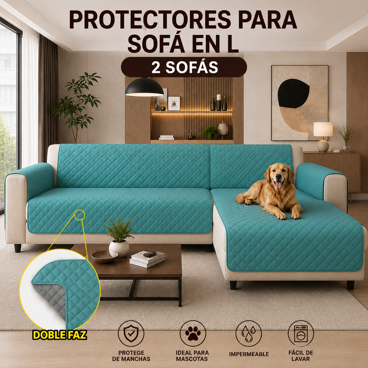PROTECTOR PARA SOFA SALA L TIPO 2 SOFAS $139.900 + ENVIO GRATIS ⭐️⭐️⭐️⭐️⭐️5/5