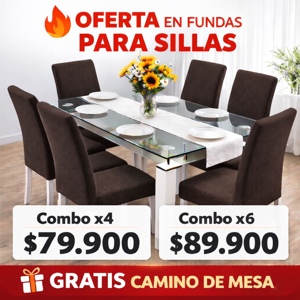 OFERTA EN FUNDAS ELASTICAS GRATIS CENTRO DE MESA ⭐⭐⭐⭐⭐5/5