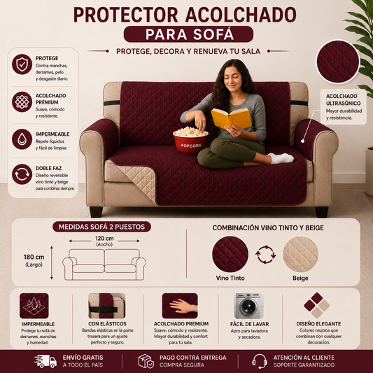 PROTECTOR PARA SOFA 2 PUESTOS 120CM  $79.900 + ENVIO GRATIS⭐️⭐️⭐️⭐️⭐️5/5