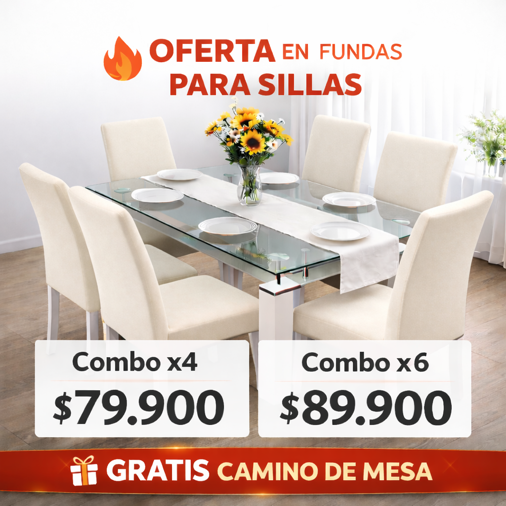 OFERTA EN FUNDAS ELASTICAS GRATIS CENTRO DE MESA ⭐⭐⭐⭐⭐5/5