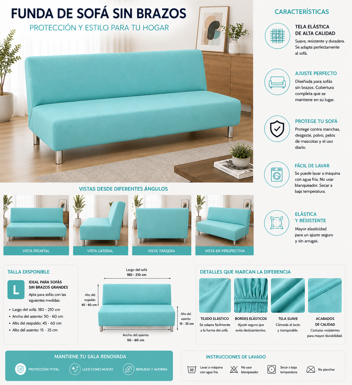OFERTA EN FUNDAS PREMIUM PARA SOFA CAMA 5/5 ⭐️⭐️⭐️⭐️⭐️