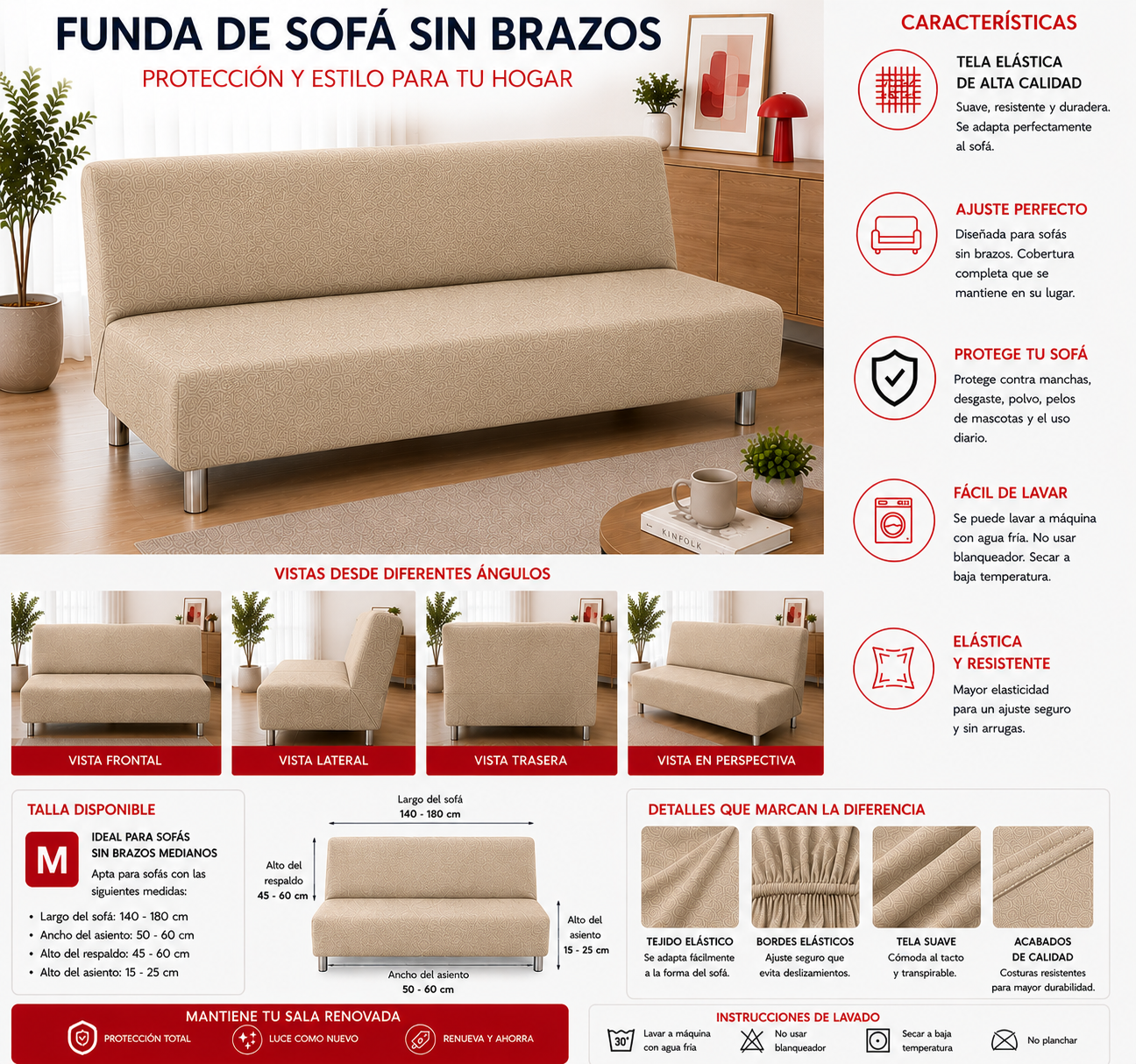 OFERTA EN FUNDAS PREMIUM PARA SOFA CAMA 5/5 ⭐️⭐️⭐️⭐️⭐️