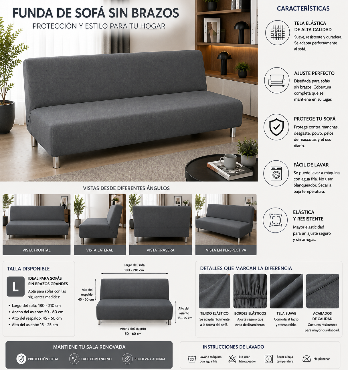 OFERTA EN FUNDAS PREMIUM PARA SOFA CAMA 5/5 ⭐️⭐️⭐️⭐️⭐️
