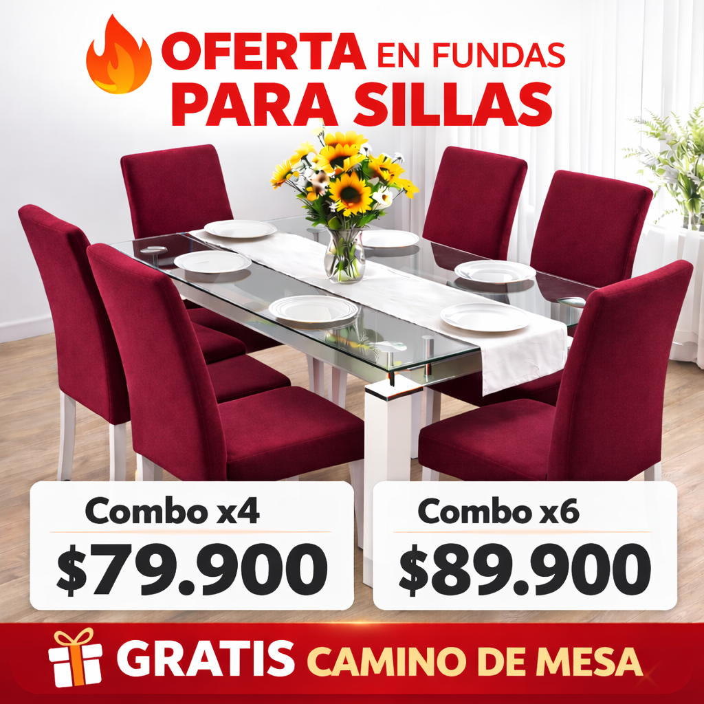 OFERTA EN FUNDAS ELASTICAS GRATIS CENTRO DE MESA ⭐⭐⭐⭐⭐5/5