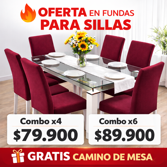 OFERTA EN FUNDAS ELASTICAS GRATIS CENTRO DE MESA ⭐⭐⭐⭐⭐5/5