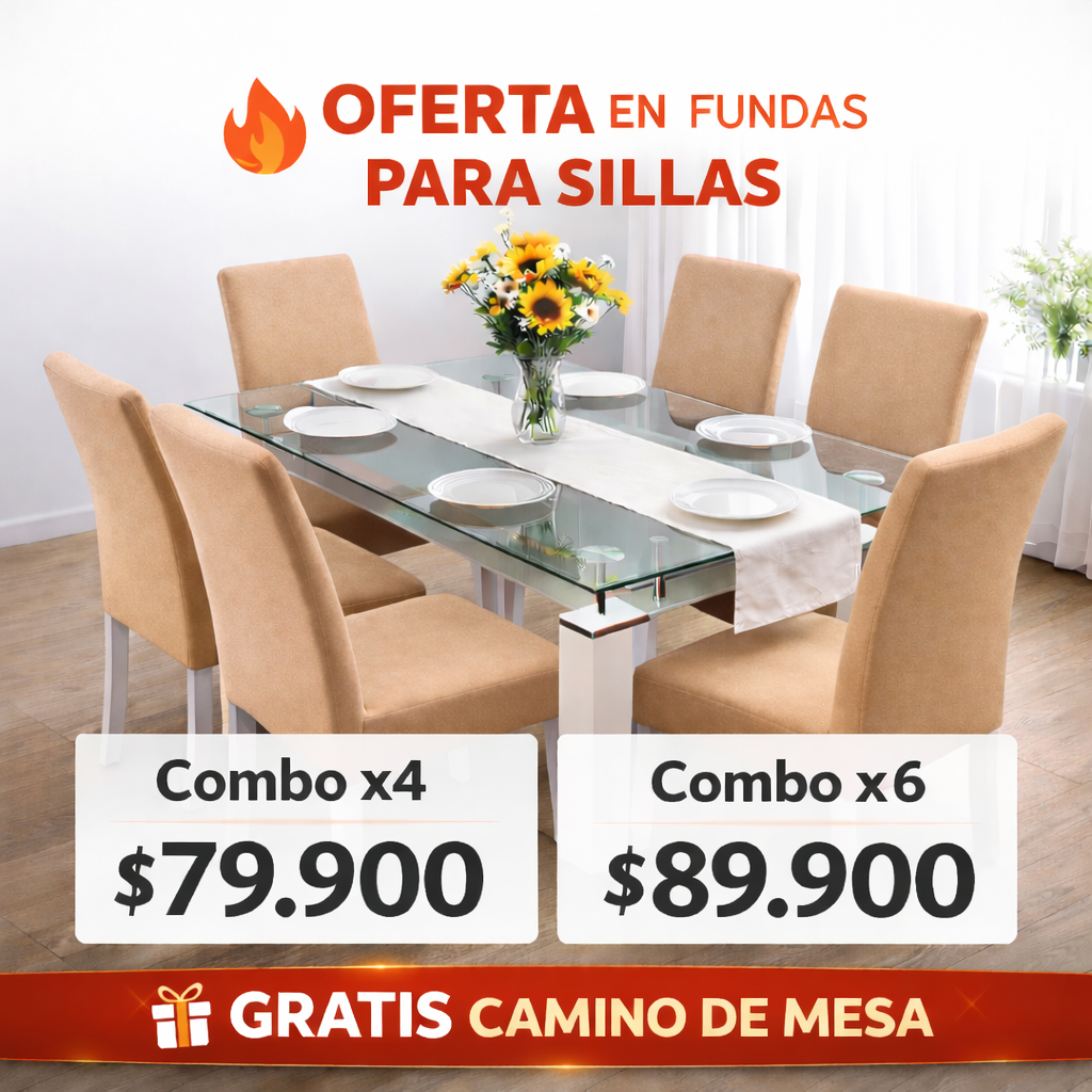 OFERTA EN FUNDAS ELASTICAS GRATIS CENTRO DE MESA ⭐⭐⭐⭐⭐5/5