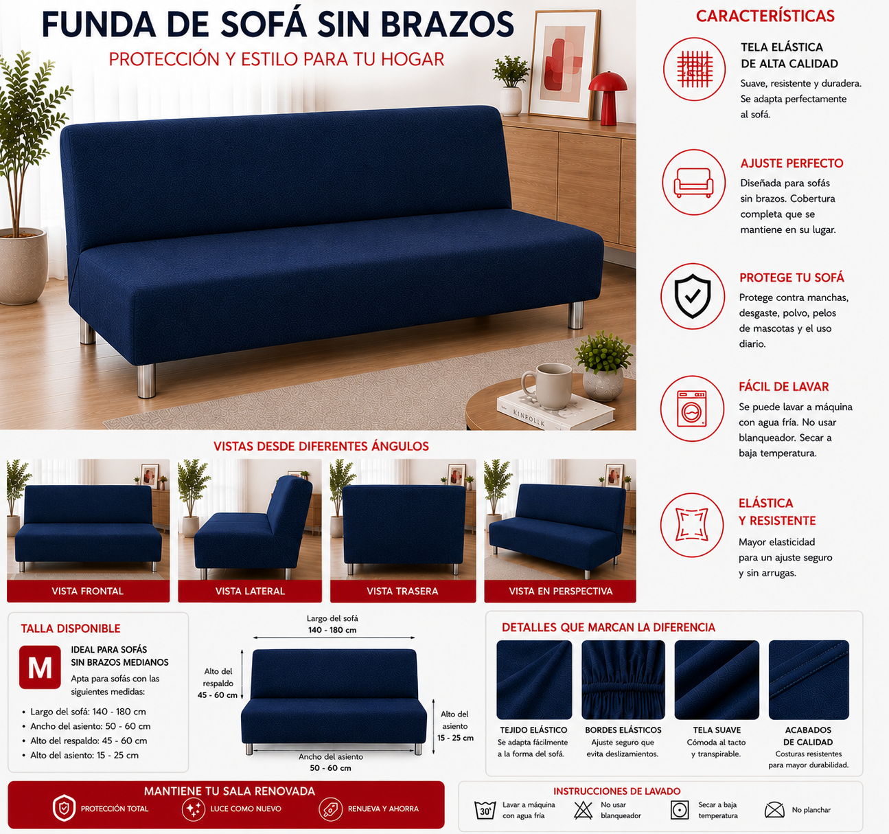 OFERTA EN FUNDAS PREMIUM PARA SOFA CAMA 5/5 ⭐️⭐️⭐️⭐️⭐️