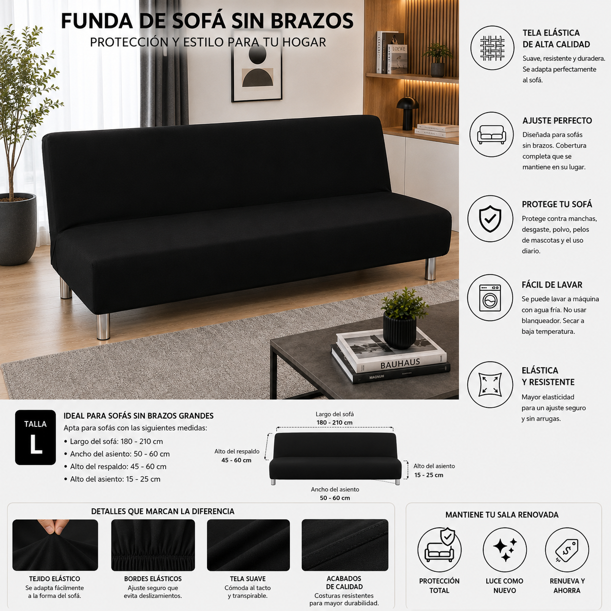 OFERTA EN FUNDAS PREMIUM PARA SOFA CAMA 5/5 ⭐️⭐️⭐️⭐️⭐️