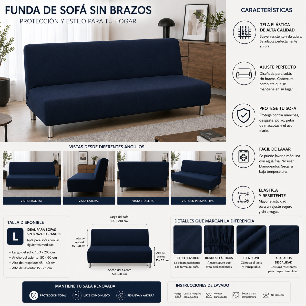OFERTA EN FUNDAS PREMIUM PARA SOFA CAMA 5/5 ⭐️⭐️⭐️⭐️⭐️