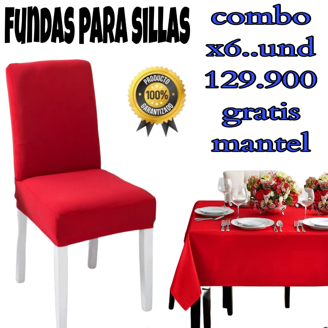 FUNDA AJUSTABLE PARA SILLAS DE COMEDOR 5/5⭐️⭐️⭐️⭐️⭐️