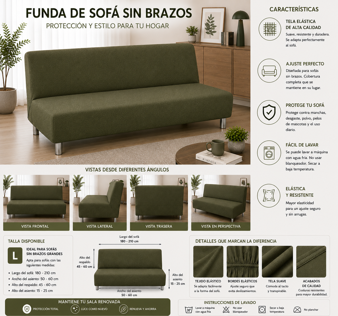 OFERTA EN FUNDAS PREMIUM PARA SOFA CAMA 5/5 ⭐️⭐️⭐️⭐️⭐️