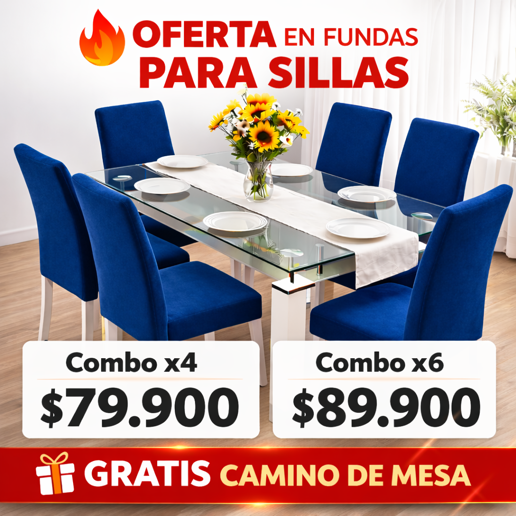 OFERTA EN FUNDAS ELASTICAS GRATIS CENTRO DE MESA ⭐⭐⭐⭐⭐5/5