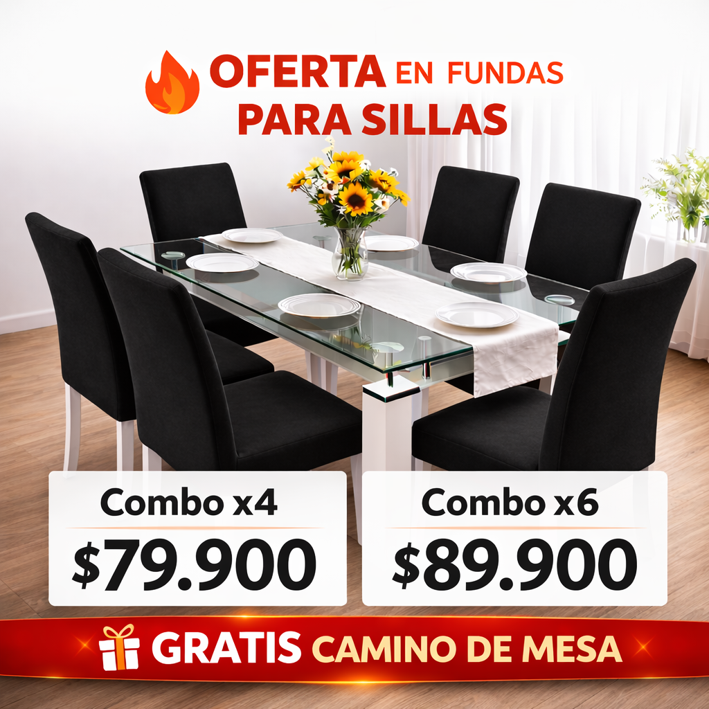 OFERTA EN FUNDAS ELASTICAS GRATIS CENTRO DE MESA ⭐⭐⭐⭐⭐5/5