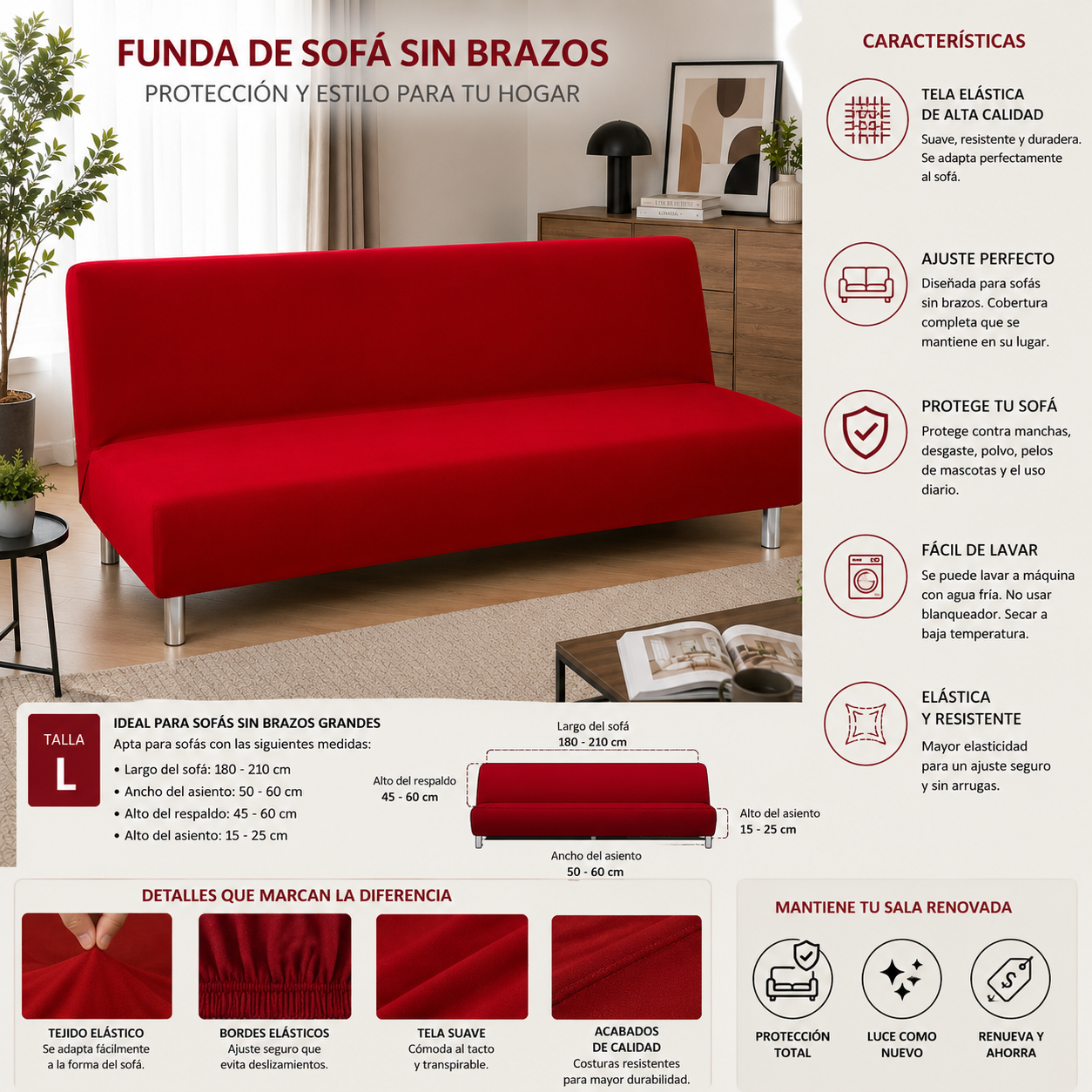 OFERTA EN FUNDAS PREMIUM PARA SOFA CAMA 5/5 ⭐️⭐️⭐️⭐️⭐️