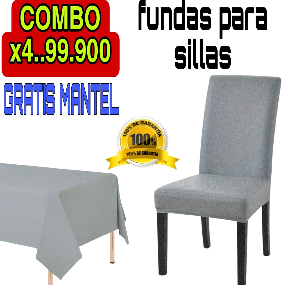 FUNDA AJUSTABLE PARA SILLAS DE COMEDOR 5/5⭐️⭐️⭐️⭐️⭐️