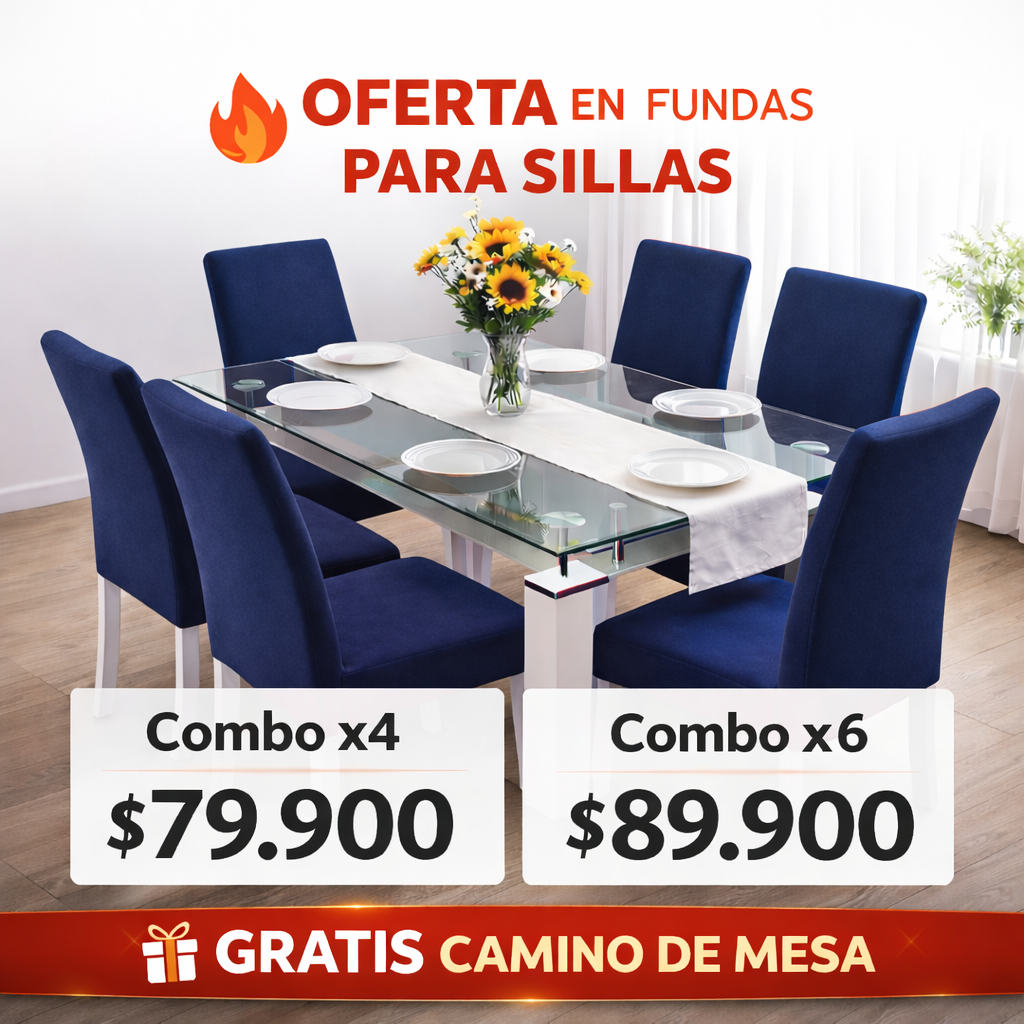 OFERTA EN FUNDAS ELASTICAS GRATIS CENTRO DE MESA ⭐⭐⭐⭐⭐5/5