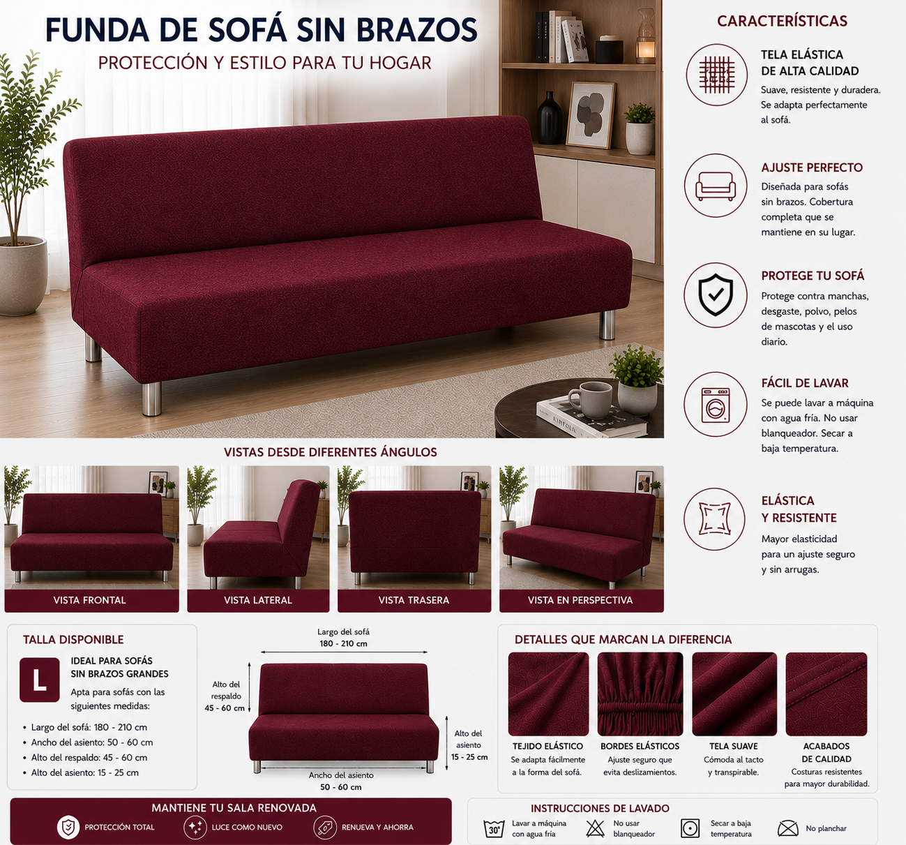 OFERTA EN FUNDAS PREMIUM PARA SOFA CAMA 5/5 ⭐️⭐️⭐️⭐️⭐️