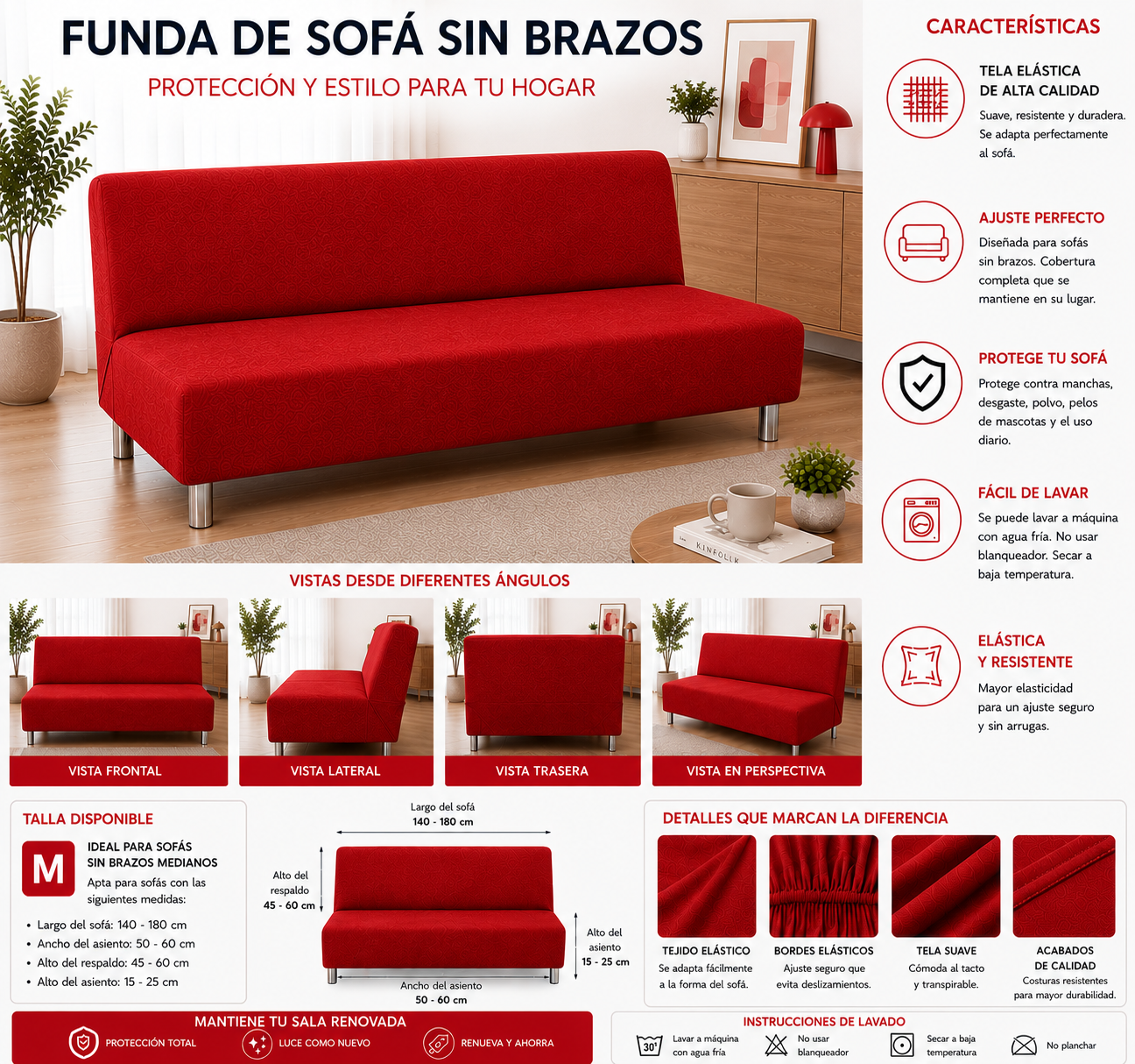 OFERTA EN FUNDAS PREMIUM PARA SOFA CAMA 5/5 ⭐️⭐️⭐️⭐️⭐️
