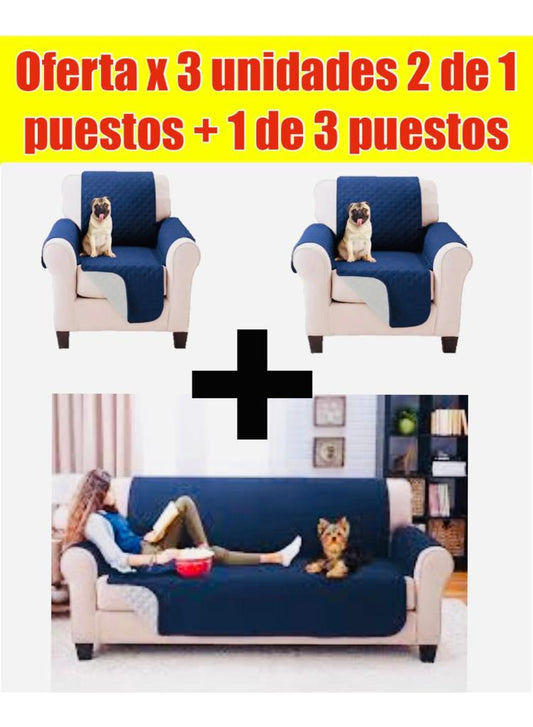 OFERTA X 3 PROTECTORES PARA SOFAS 2 DE 1 PUESTO +1 DE 3 PUESTOS ⭐️⭐️⭐️⭐️⭐️5/5